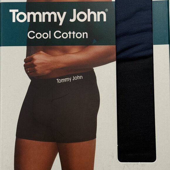 Tommy John Cool Cotton 4" Boxer Briefs 2 Pack Mens XL Navy Black 39-42 New $55 - Picture 3 of 9